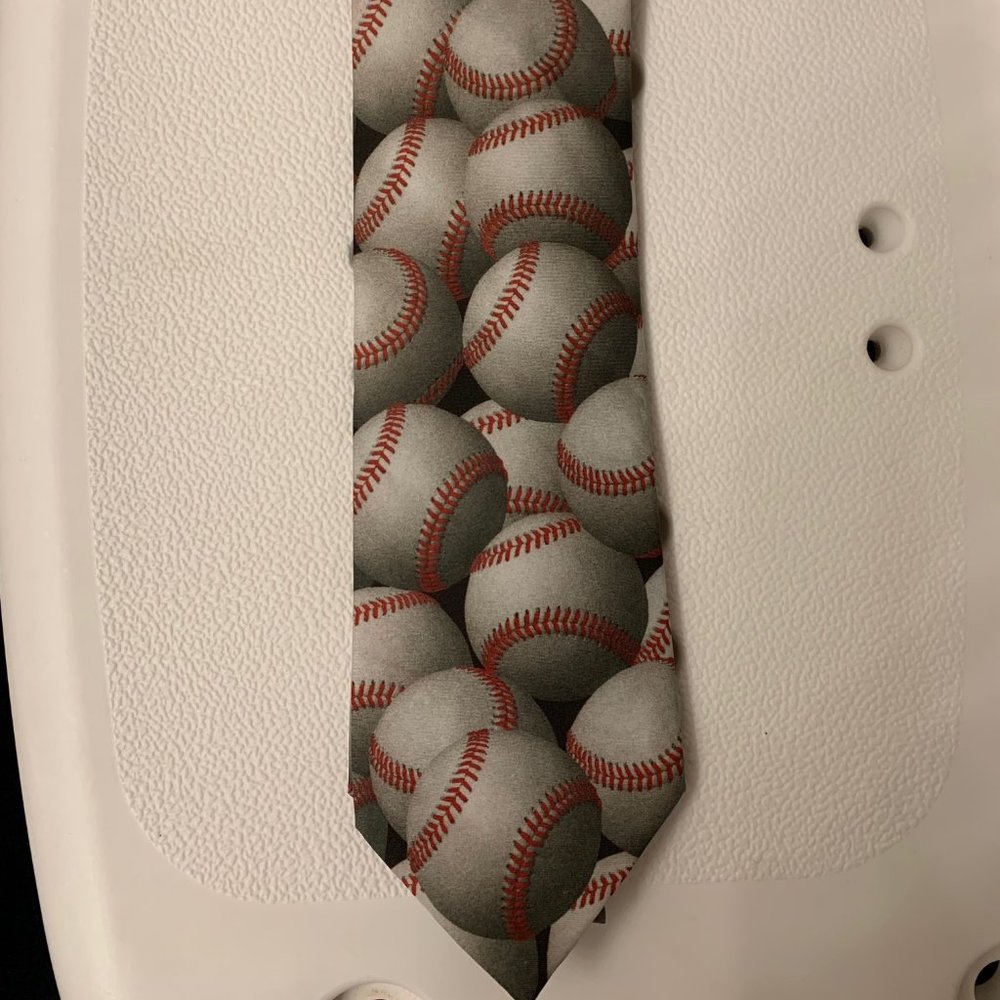Mens Baseball Theme Tie